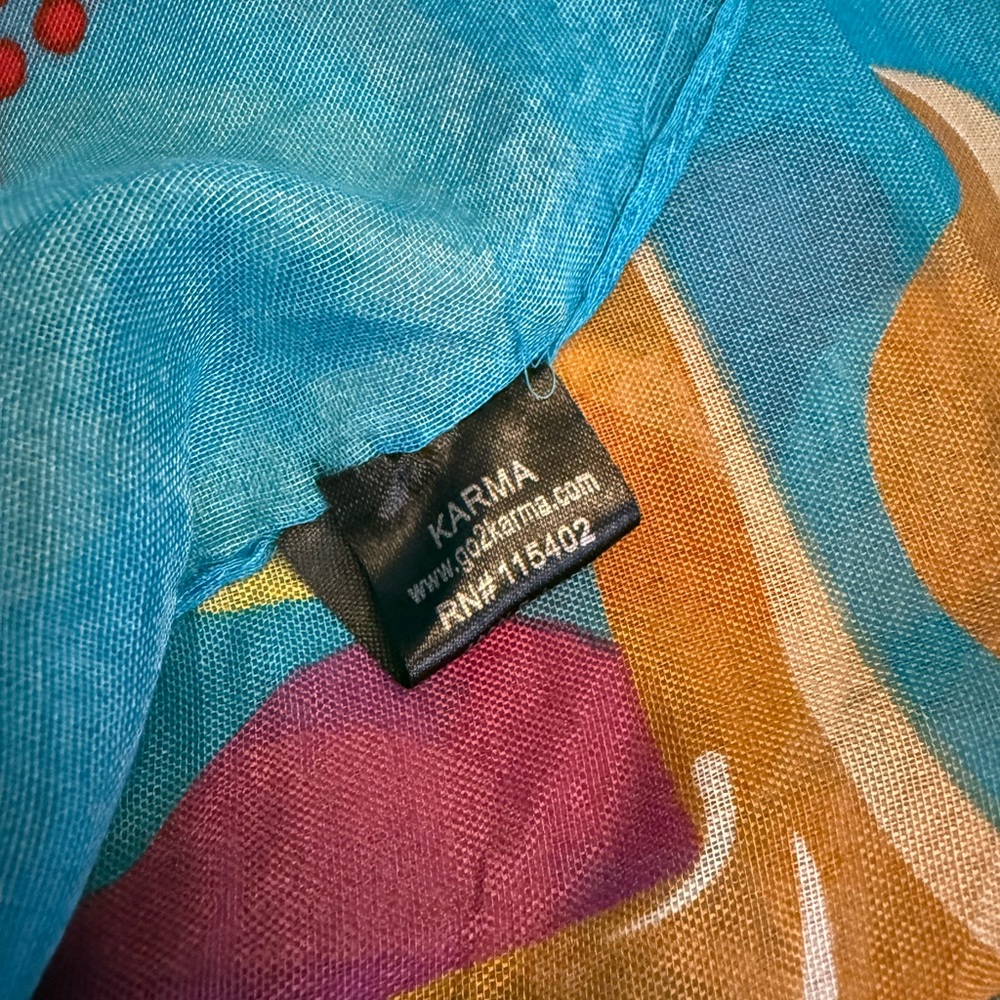 Karma Multicolor Patterned Scarf - Picture 4 of 5